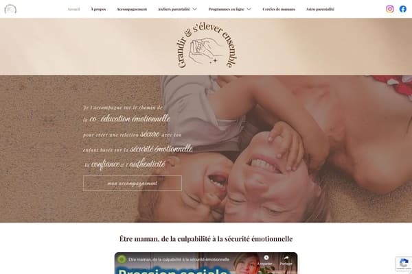 Site web Grandir et s'élever ensemble